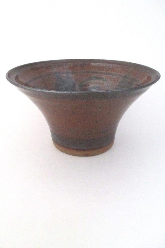 Helle Allpass Denmark vintage stoneware wheel thrown unique bowl
