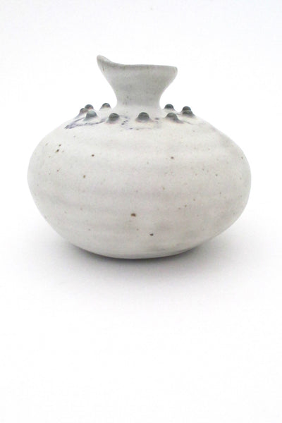 Tessa Kidick stoneware vase with applied raised dots
