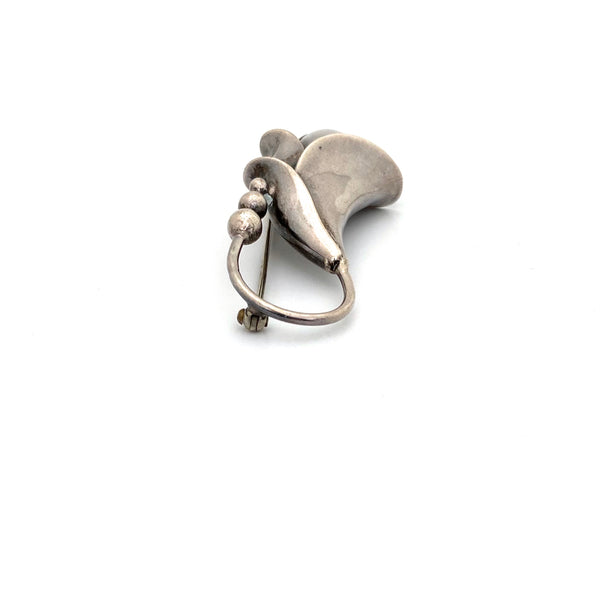 Alphonse La Paglia vintage hand wrought silver brooch