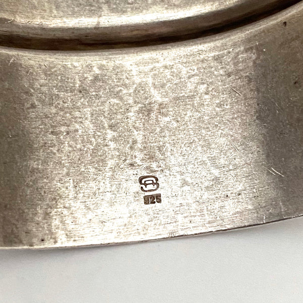 vintage hammered silver extra wide cuff bracelet