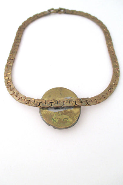Rafael amber glass choker