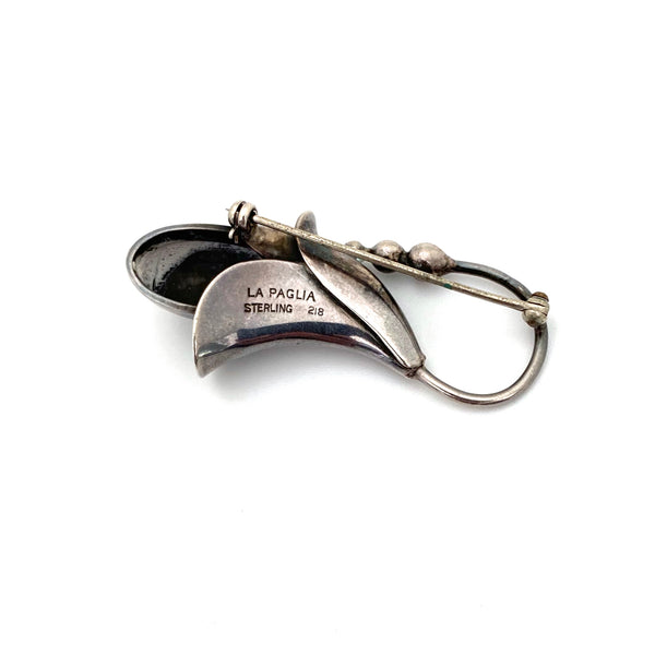 Alphonse La Paglia vintage hand wrought silver brooch