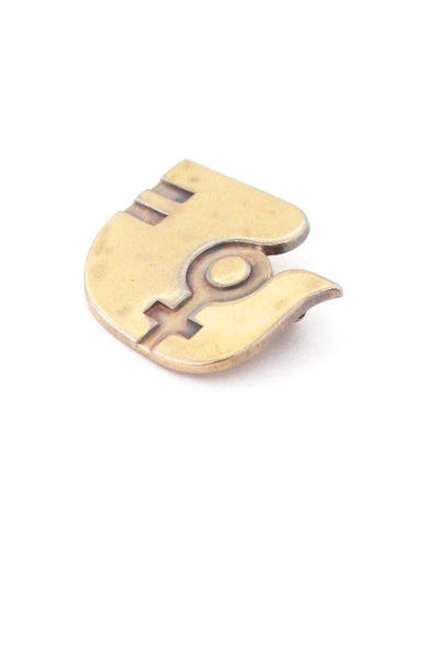 detail Tiffany and Company USA vintage silver 1975 International Women's Year logo brooch