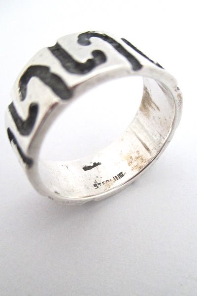 Robert Larin textured sterling band ring #2