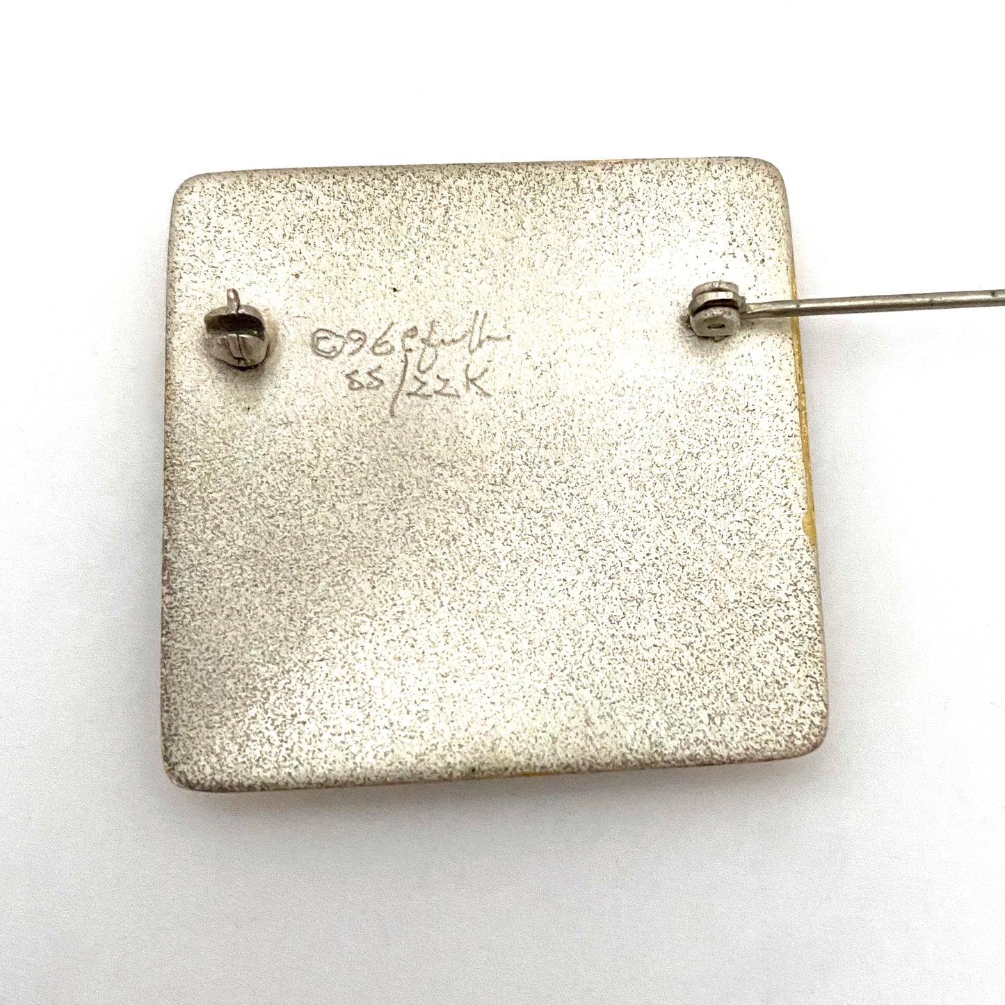 sterling silver & 22k heart brooch ~ 1996