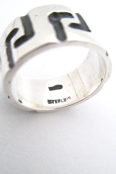 Robert Larin textured sterling band ring #3