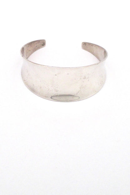 Just Andersen wide curved silver cuff bracelet