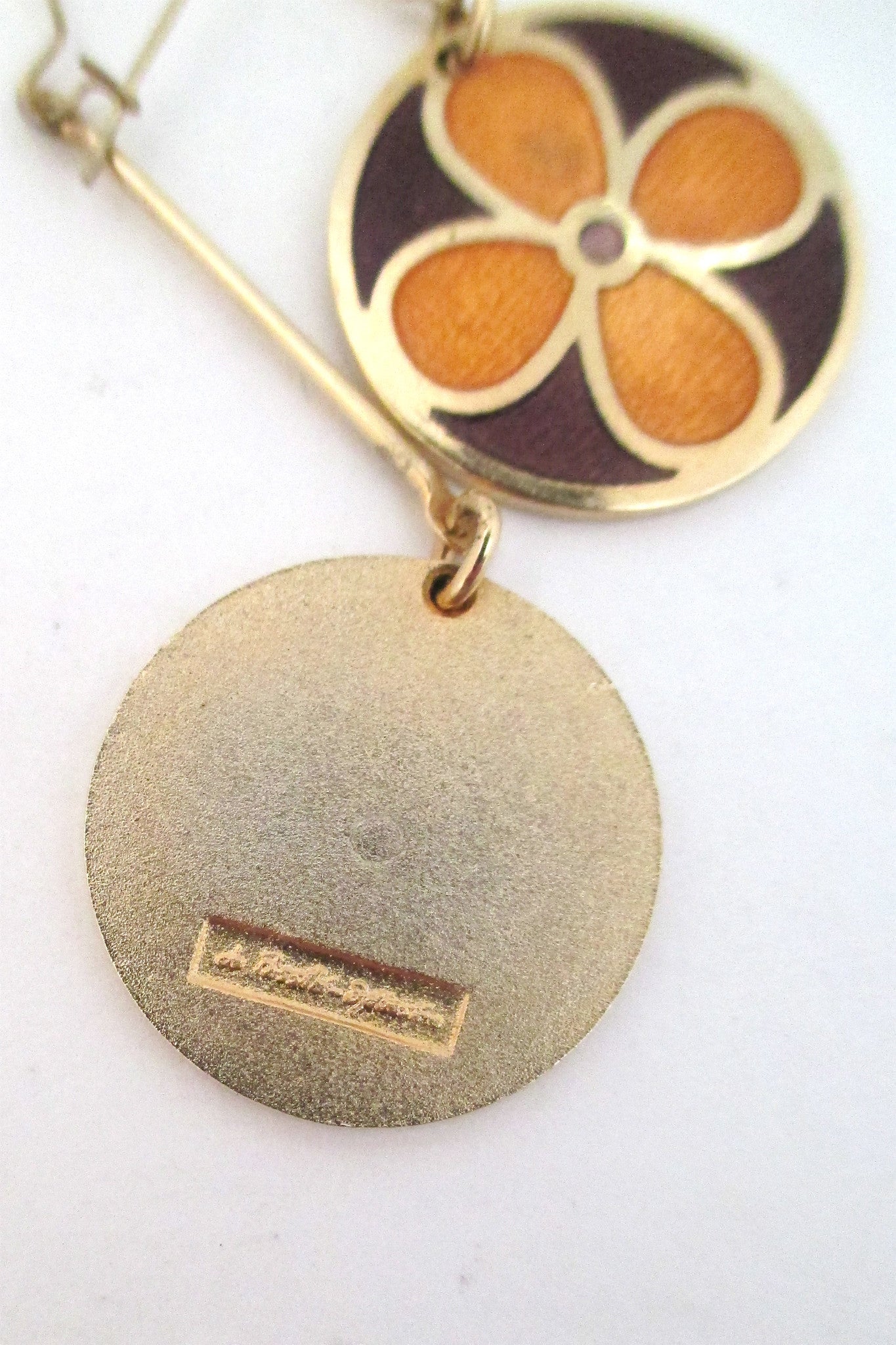de Passille-Sylvestre 'orange flowers' drop earrings
