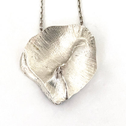 detail Ragnar Skalstad Norway extra large vintage silver pendant necklace Scandinavian Modern jewelry design