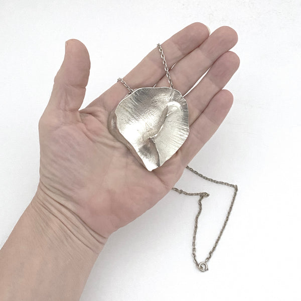 Ragnar Skalstad vintage silver extra large pendant necklace