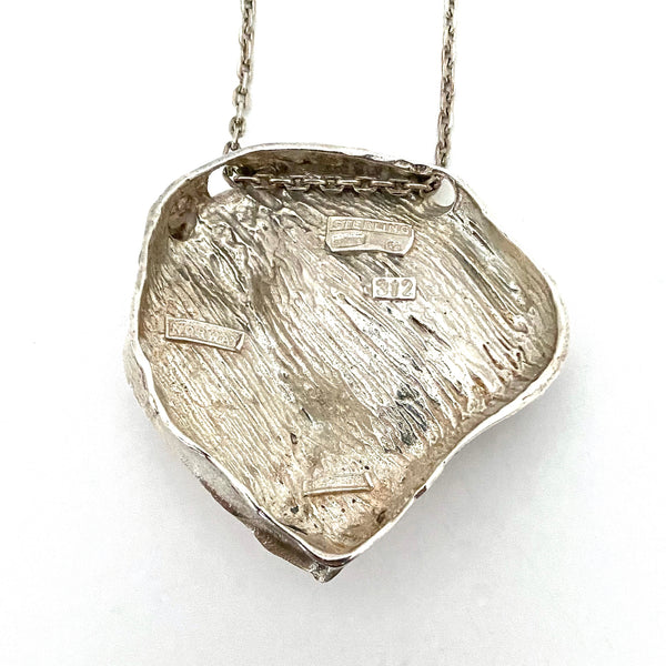Ragnar Skalstad vintage silver extra large pendant necklace