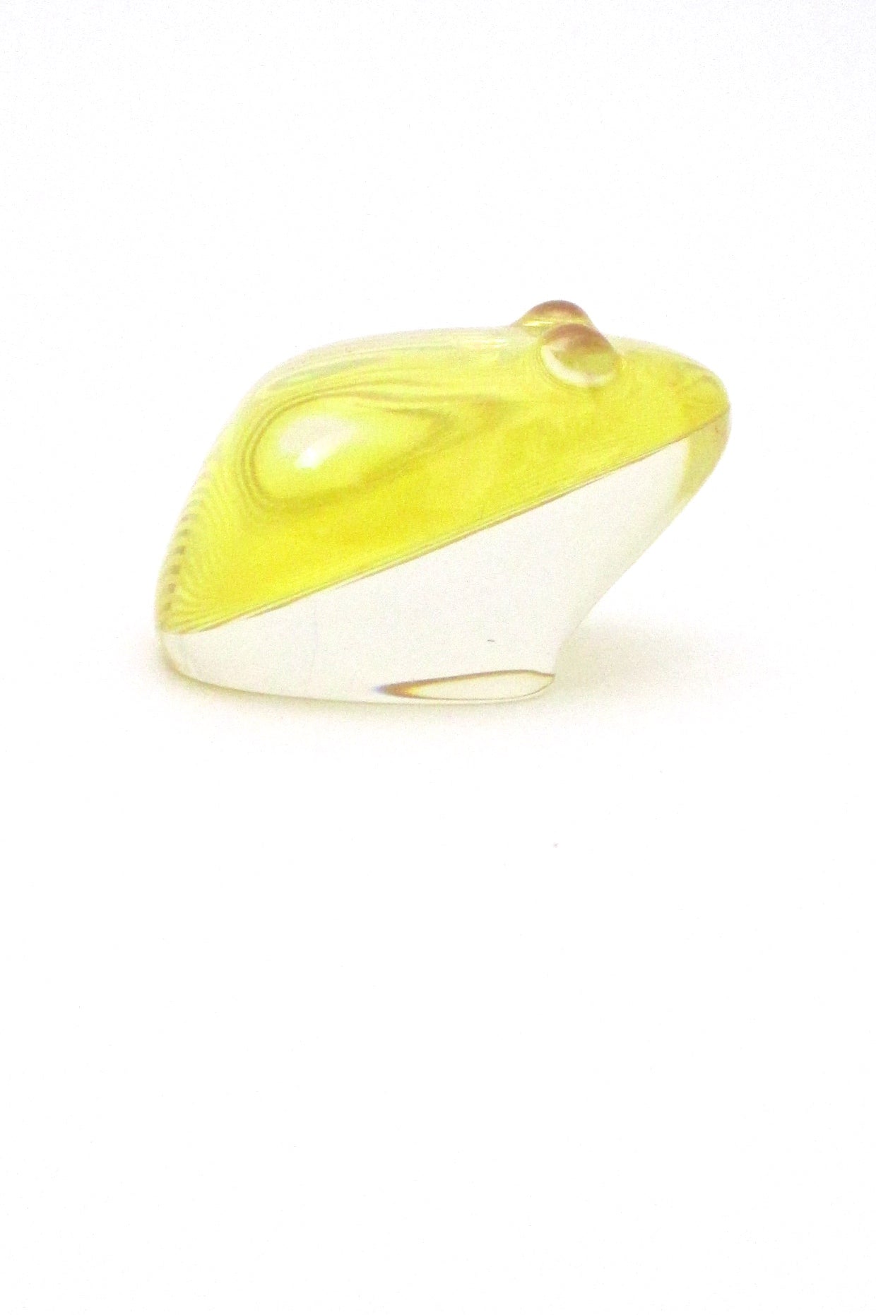 Abraham Palatnik yellow lucite frog sculpture