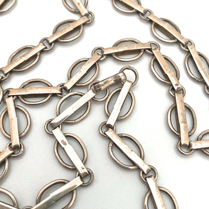 vintage sterling silver fancy link chain