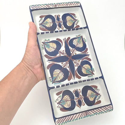 scale Royal Copenhagen Denmark vintage faience ceramic dish tray Marianne Johnson Scandinavian Modern design