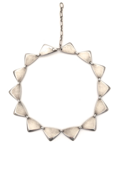 Hans Hansen Denmark vintage heavy silver Scandinavian Modern choker necklace 319 by Bent Gabrielsen