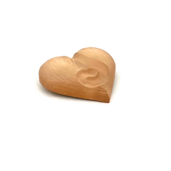 Alexis Bittar hand carved lucite heart brooch