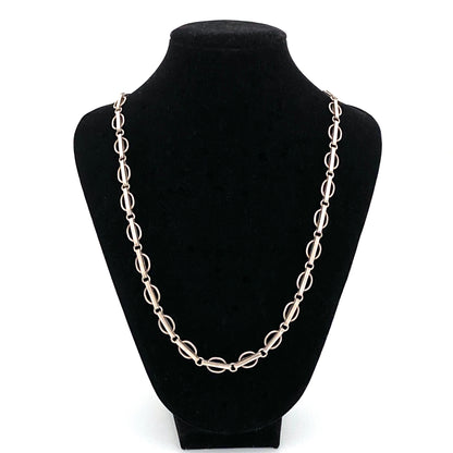 vintage sterling silver fancy link chain