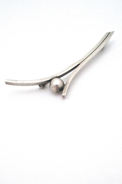 Hans Hansen Denmark vintage modernist Future series brooch by Karl Gustav Hansen 1930s