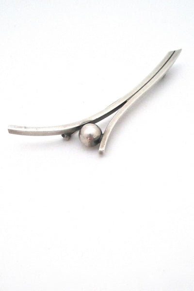 Hans Hansen Denmark vintage modernist Future series brooch by Karl Gustav Hansen 1930s