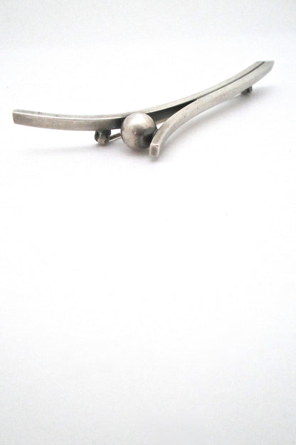 Hans Hansen Denmark vintage modernist Future series brooch by Karl Gustav Hansen at Samantha Howard Vintage