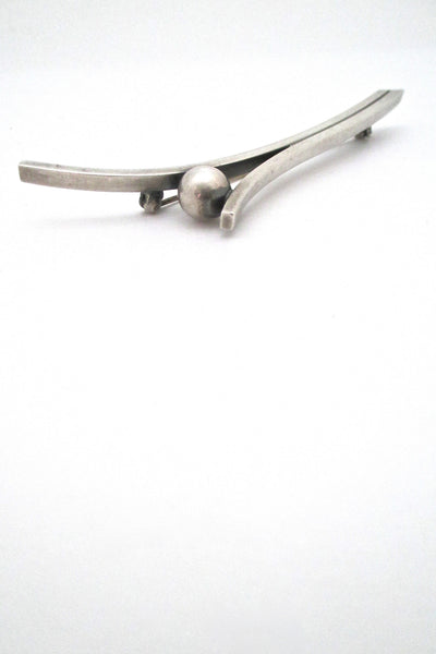 Hans Hansen Denmark vintage modernist Future series brooch by Karl Gustav Hansen at Samantha Howard Vintage