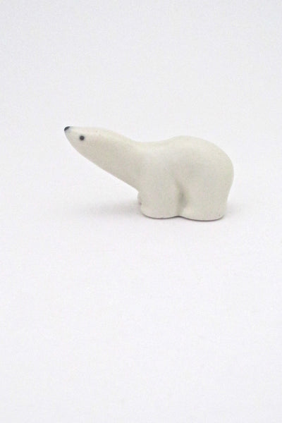 profiile Arabia Finland miniature matte glazed ceramic polar bear by Richard Lindh