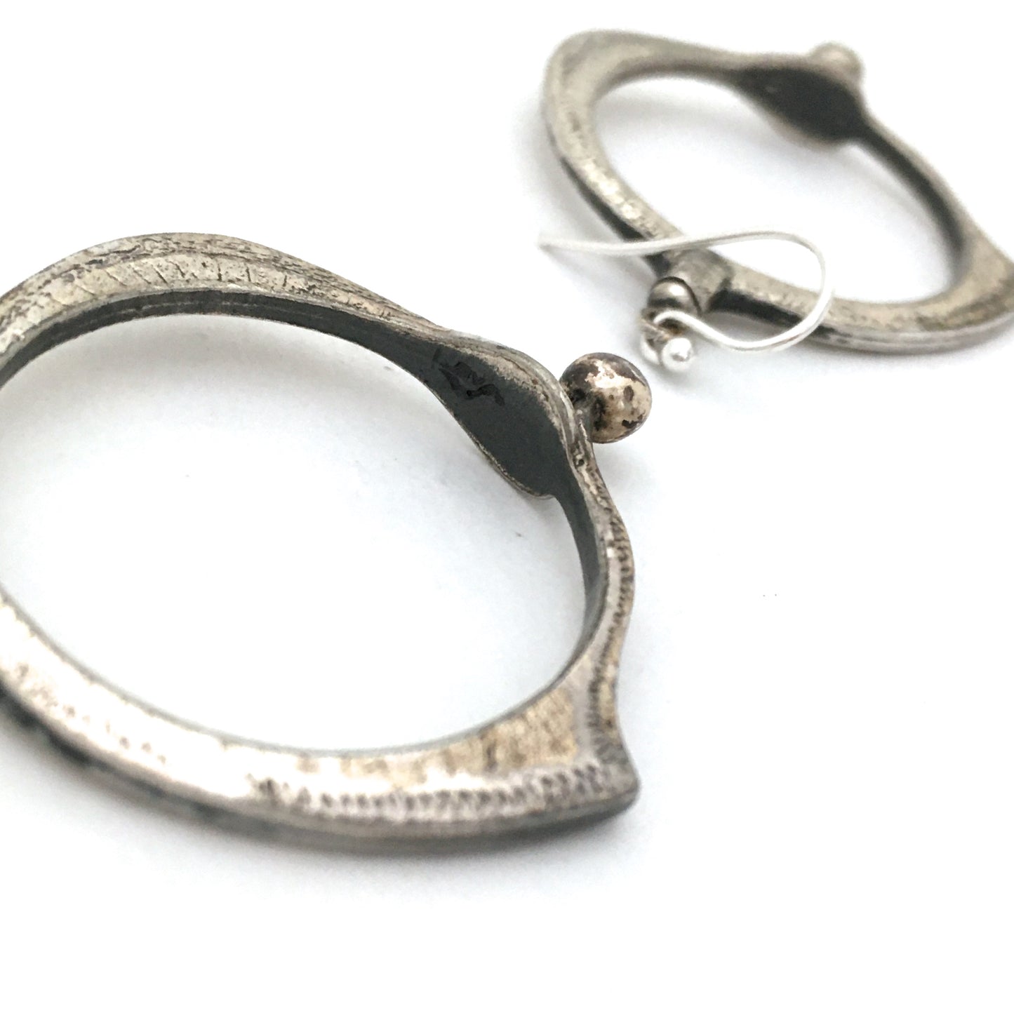 Guy Vidal brutalist hoop earrings