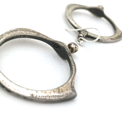 Guy Vidal brutalist hoop earrings