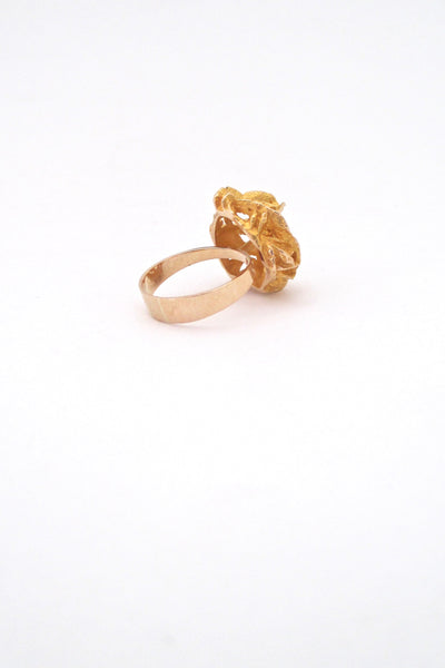 Lapponia 'large gold nugget' 14k gold ring ~ Bjorn Weckstrom