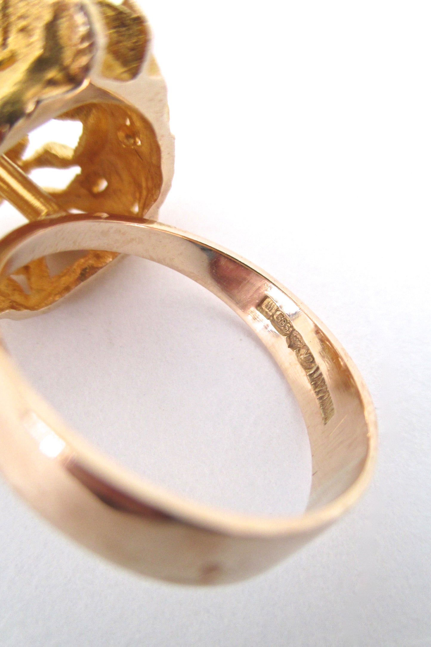 Lapponia 'large gold nugget' 14k gold ring ~ Bjorn Weckstrom