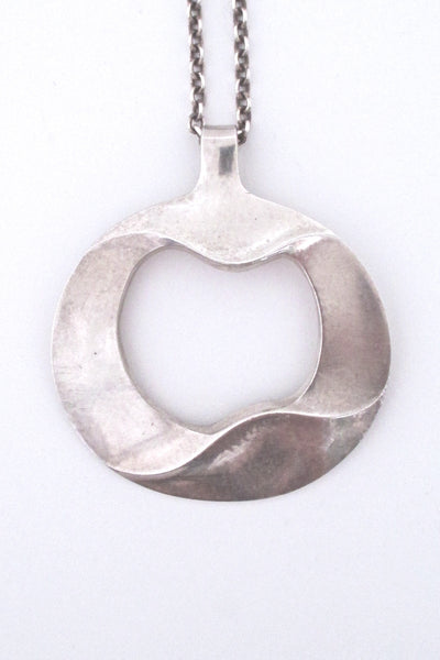 Georg Jensen large silver pendant #121 by Henning Koppel