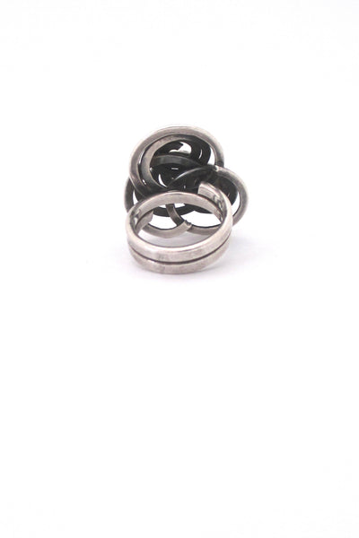 Elis Kauppi 'textured silver spirals' ring