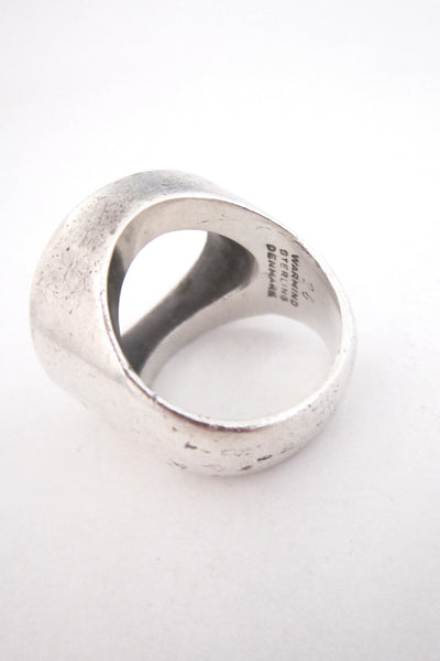 Poul Warmind heavy silver & enamel ring