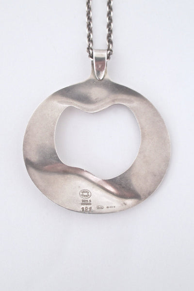 Georg Jensen large silver pendant #121 by Henning Koppel