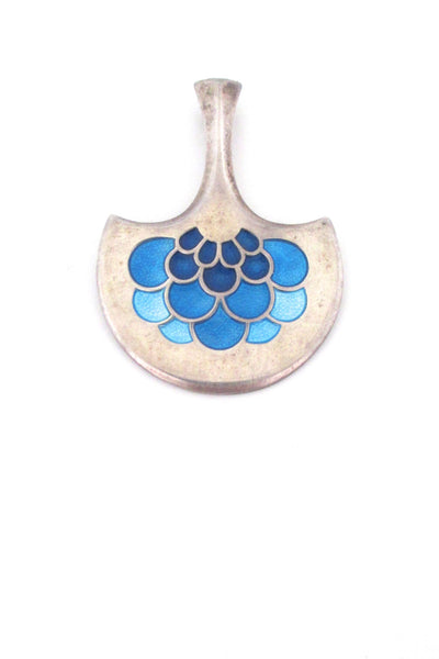David-Andersen shades of blue enamel pendant & neck ring