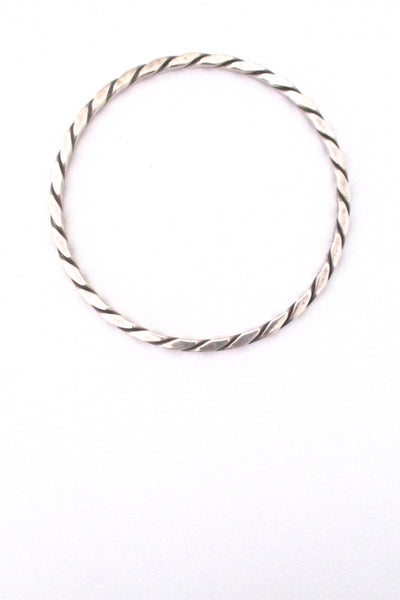 Randers Solvvarefabrik twisted silver bangle bracelet