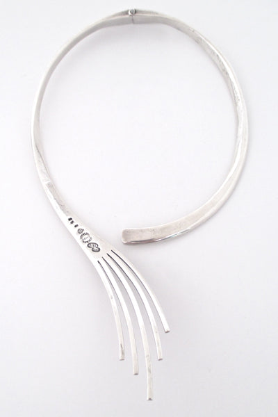Sigi Pineda heavy silver hinged necklace