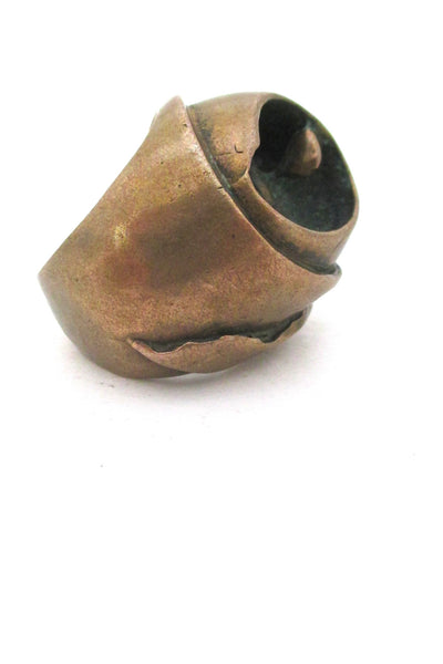 profile Jane Wiberg Denmark vintage bronze ring