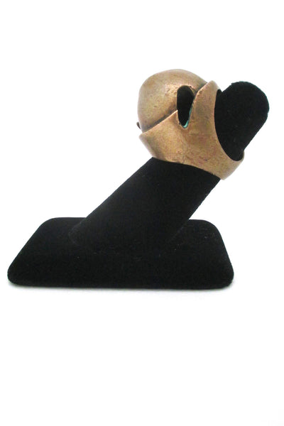 Jane Wiberg massive sculptural bronze ring