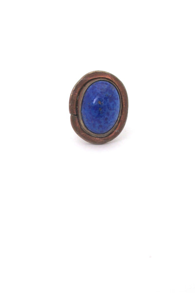 Rafael Canada copper & mottled blue ring