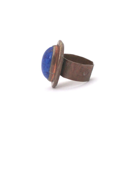 Rafael Canada copper & mottled blue ring