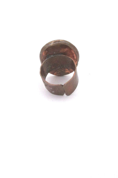 Rafael Canada copper & mottled blue ring