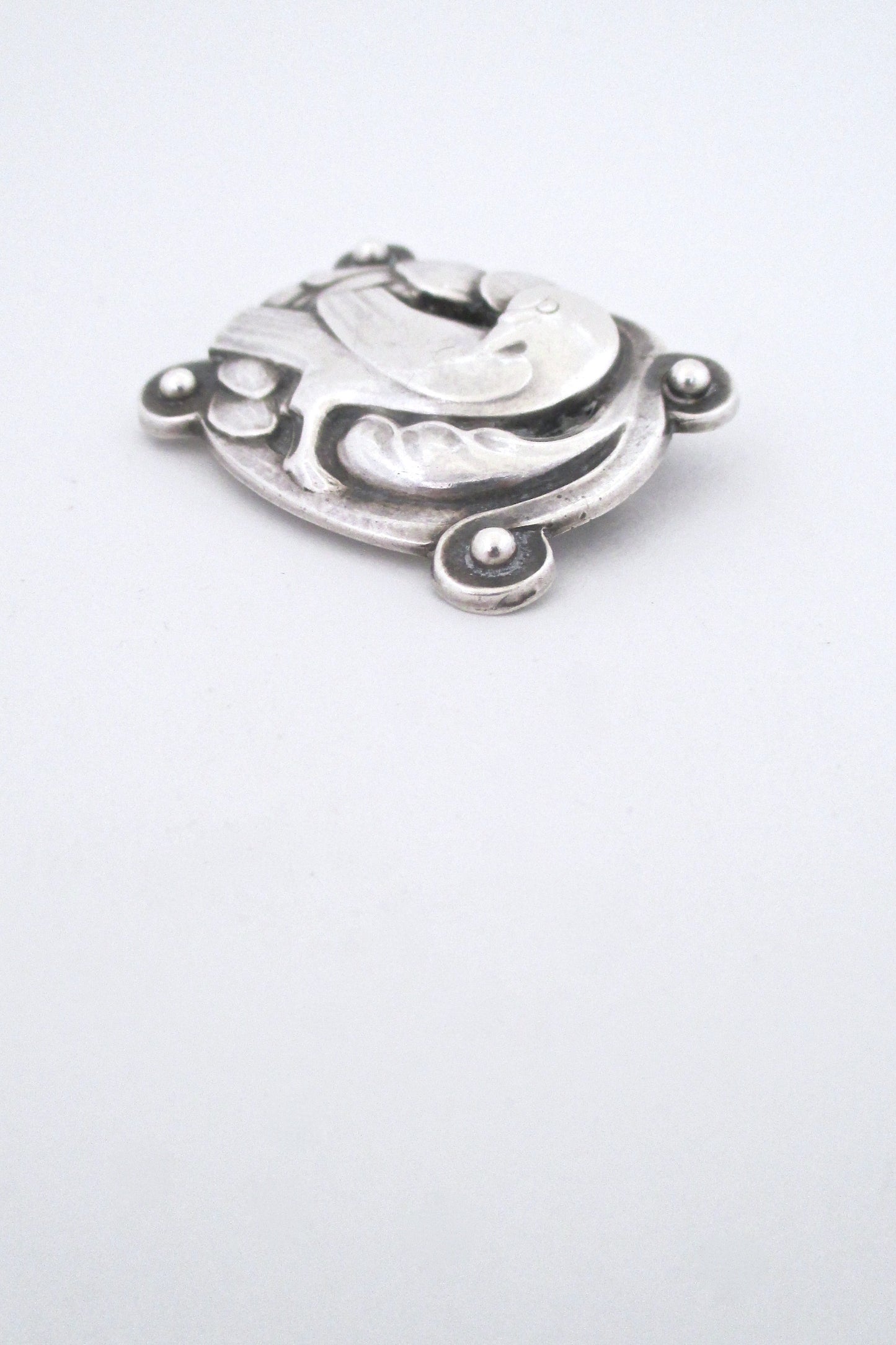 detail Georg Jensen Denmark vintage silver dove brooch 204 by Christian Mohl-Hansen