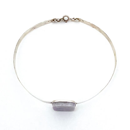 Claude Momiron France silver & pale amethyst choker ~ 1970s