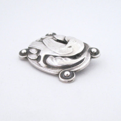 detail Georg Jensen Denmark vintage silver dove brooch 204 by Christian Mohl-Hansen Scandinavian design