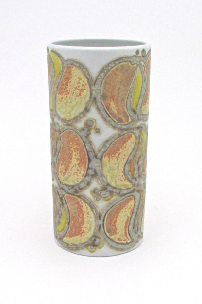 detail Royal Copenhagen Denmark vintage matte glazed faience Baca vase by Ellen Malmer