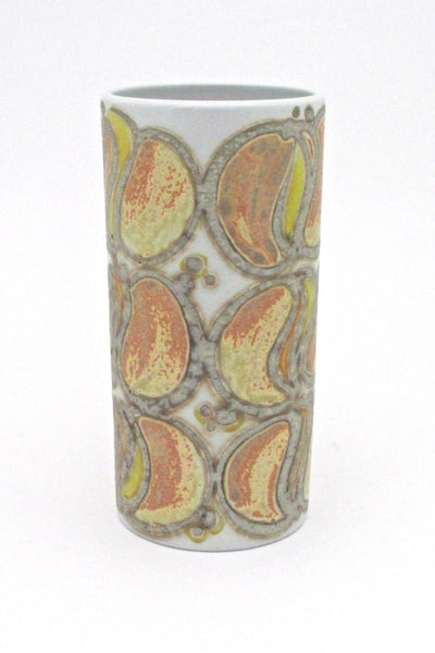 detail Royal Copenhagen Denmark vintage matte glazed faience Baca vase by Ellen Malmer