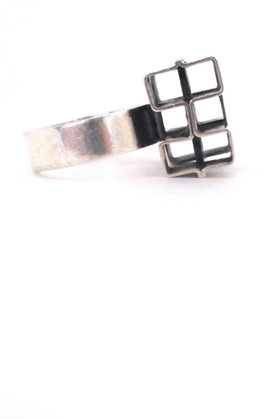 Elis Kauppi 'open cubes' silver ring