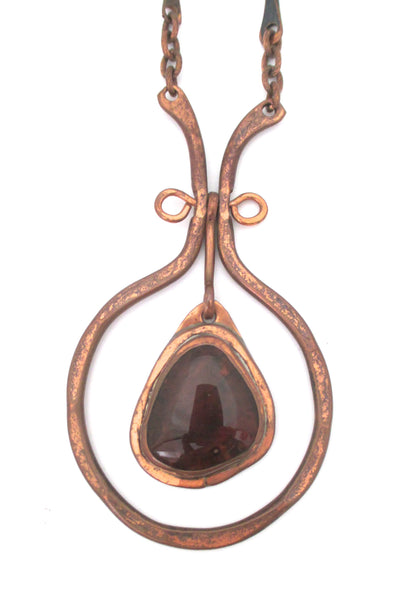 Rafael Canada large copper classic kinetic necklace ~ cola stone