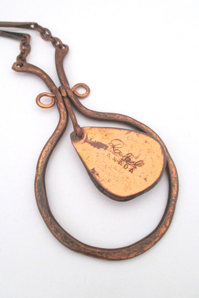 Rafael Canada large copper classic kinetic necklace ~ cola stone
